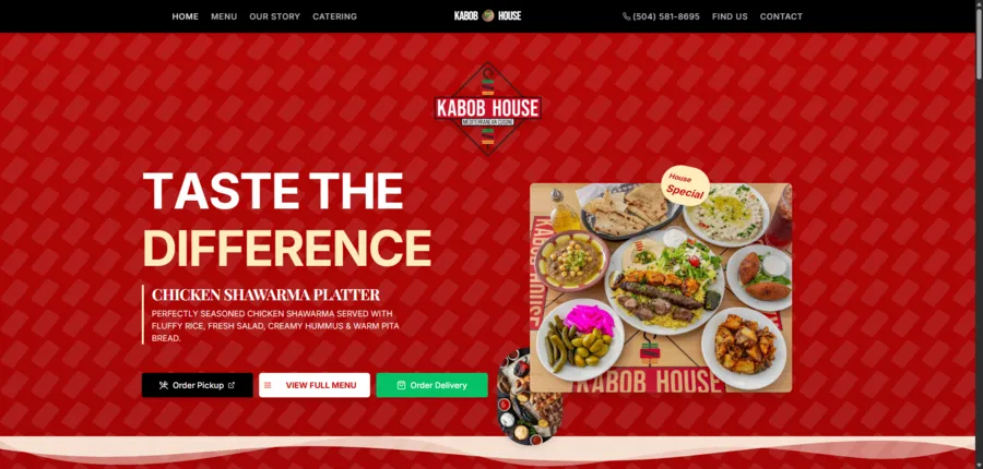 Hemsida vi byggt åt restaurangen Kabob House